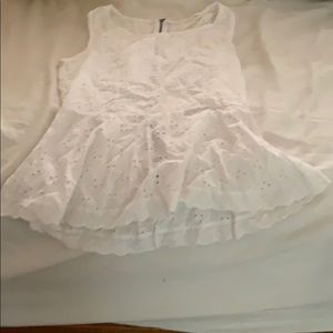 A white flower shirt